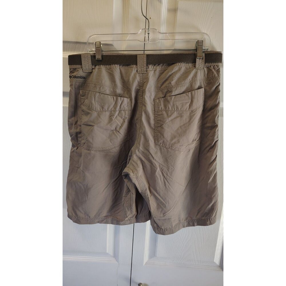 Columbia Men's Tan Khaki Hiking Trail Shorts with Built-In Belt 34W 10L - Picture 2 of 5